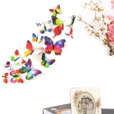 3D dekorácia Motýle farebné dvojité