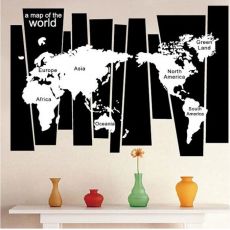 Nálepka na stenu Mapa sveta - Map of The World