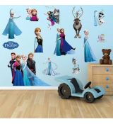 3D nálepka na stenu Frozen postavičky z Ľadového kráľovstva