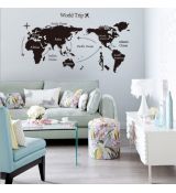 Nálepka na stenu Mapa sveta World Trip