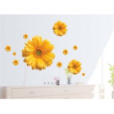 3D nálepka na stenu Kvety žlté