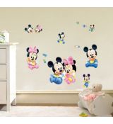 Nálepka na stenu Myšiak Mickey a Myška Minnie deti
