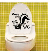 Nálepka na WC "Pups zone"