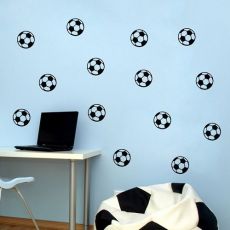3D nálepka na stenu Futbalové lopty