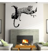 Nálepka na stenu Leopard na strome