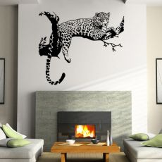 Nálepka na stenu Leopard na strome