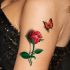Dočasné tetovanie na telo 3D ruže a motýle