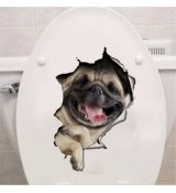 Nálepka na WC Pug