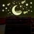 Fosforová nálepka na stenu Mesiac a hviezdy