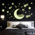 Fosforová nálepka na stenu Mesiac a hviezdy