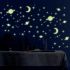Fosforová nálepka na stenu Mesiac, planéty a hviezdy
