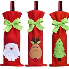 Vianočný obal na fľašu - 3 motívy