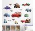 3D nálepka na stenu Cars McQueen,Burák a ostatné autá 64x114cm