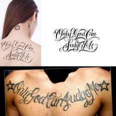 Dočasné tetovanie na telo - Only God Can Judge Me