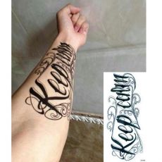 Dočasné tetovanie na telo - Keep Calm