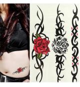 Dočasné tetovanie na telo Roses Tattoo