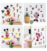 3D Nálepka na stenu - Mickey  a Minnie Mouse