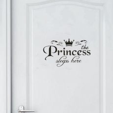 Nálepka na dvere detskej izby Princess - 2 farby