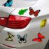 3D Nálepka na auto farebné Motýle
