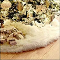 Podložka pod vianočný stromček biela