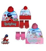 Detská čiapka s rukavicami Ladybug