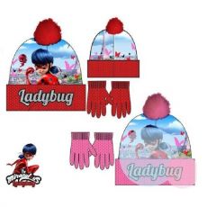Detská čiapka s rukavicami Ladybug