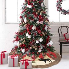 Podložka pod vianočný stromček so sobom 105cm