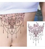 Dočasné tetovanie na telo Ružová mandala