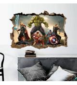 3D Nálepka na stenu Avengers v stene