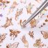 Nálepky na nechty- Motýle zlaté alebo strieborné