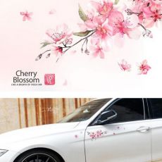 Nálepka na auto Ružové Kvety - 2 druhy