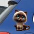 3D Nálepka na auto Rozkošná mačička