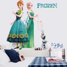 3D Nálepka na stenu Frozen Anna Elsa a Olaf