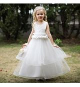 Detské biele spoločenské šaty na prijímanie