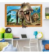 3D Nálepka na stenu - Dinosaurus v obraze