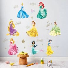 3D nálepka na stenu princezné