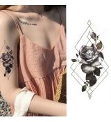 Dočasné tetovanie na telo Čierna ruža