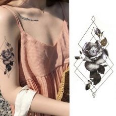 Dočasné tetovanie na telo Čierna ruža
