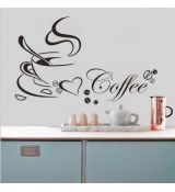 3D Nálepka na stenu "Coffee"