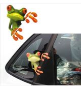 3D nálepka na auto "Frog" 14x13 cm