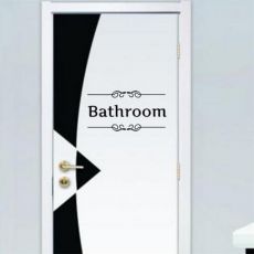 Nálepka na kúpelňové dvere Bathroom