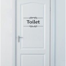 Nálepka na dvere Toilet