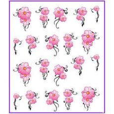 Nálepky na nechty Jemné ružové kvety