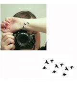 Dočasné tetovanie na telo - "vtáky"