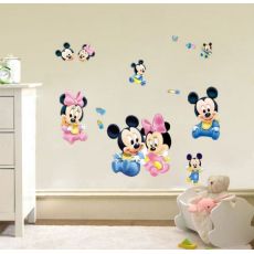 Nálepka na stenu Myšiak Mickey a Myška Minnie deti