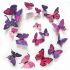 3D dekorácia Motýle fialové alebo červené