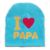 Detská bavlnená čiapka s nápisom I love mama, I love papa